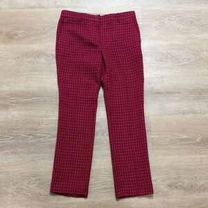 Ann Taylor Red Plaid Pants